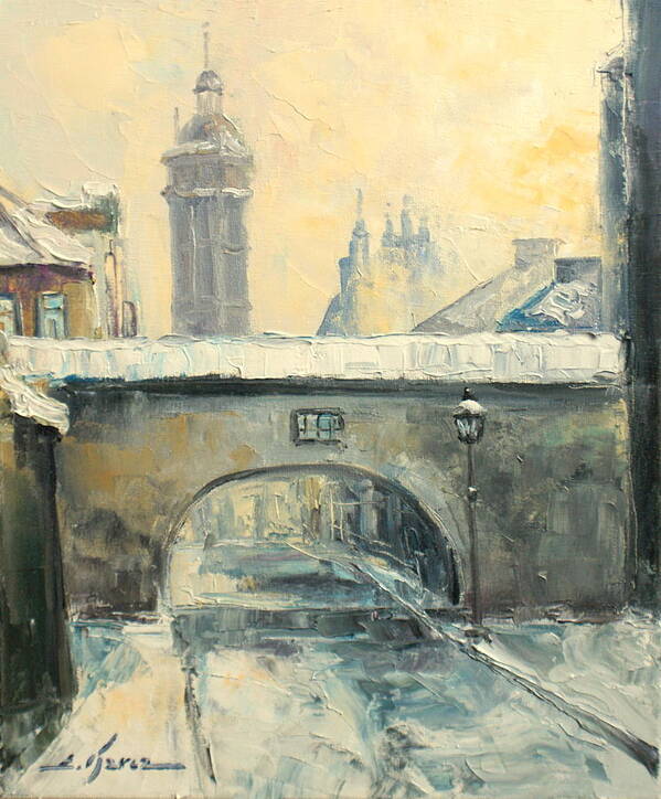 Krakow Art Print featuring the painting Krakow - Kazimierz by Luke Karcz