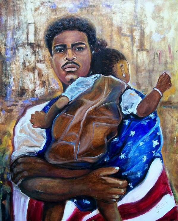 African American Art Art Print featuring the painting Land Of The Free by Emery Franklin
