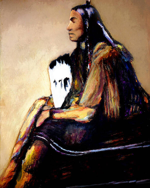Native American Art Print featuring the painting Quanah Parker- The Last Comanche Chief by Frank Botello