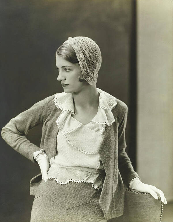 Fashion Art Print featuring the photograph Lee Miller In A Mirande Suit by George Hoyningen-Huene