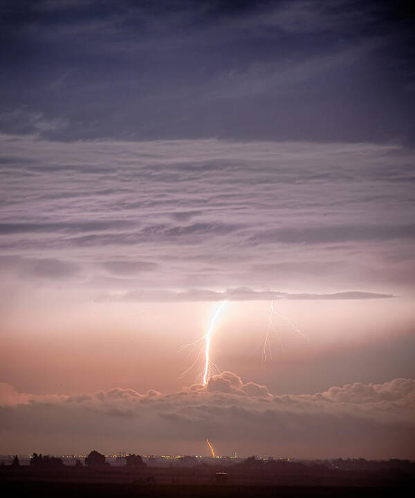 Lightning Art Print featuring the photograph Like a Sci-Fi Movie by James BO Insogna