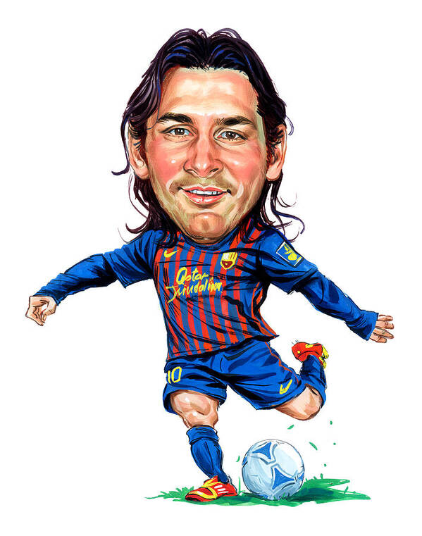 Lionel Andres Messi Art Print featuring the painting Lionel Messi by Art 