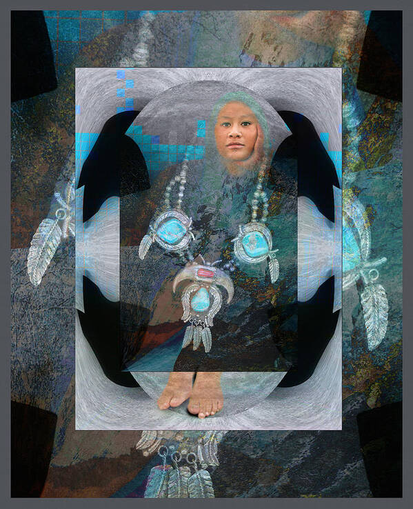 Native Americans Art Print featuring the digital art Looking Back by Dolores Kaufman