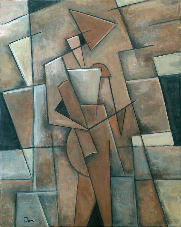 Cubism Art Print featuring the painting Maestro by Trish Toro