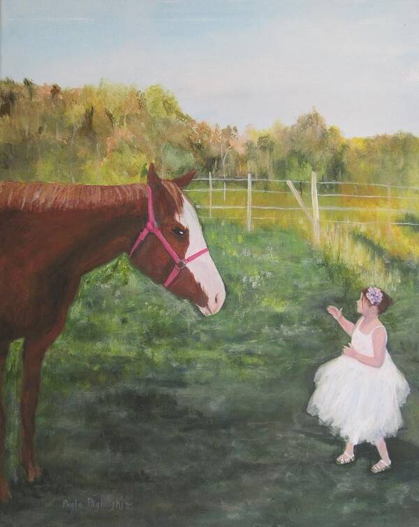 Horse Art Print featuring the painting Magical by Paula Pagliughi