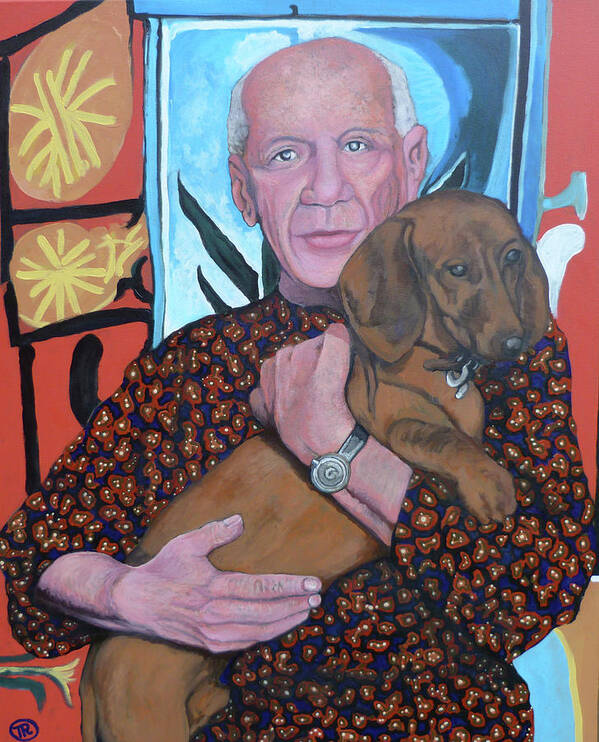 Man's Best Friend Art Print featuring the painting Man's Best Friend by Tom Roderick