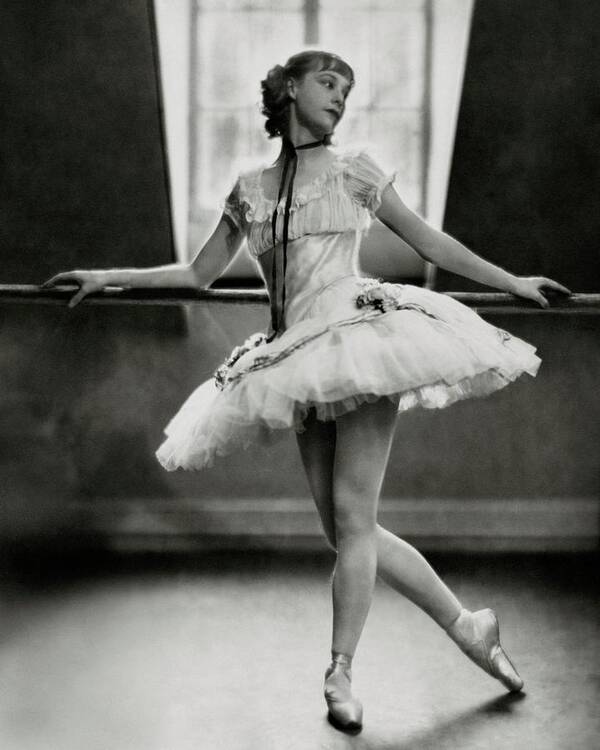 Dance Art Print featuring the photograph Margaret Petit At The Barre by Nickolas Muray