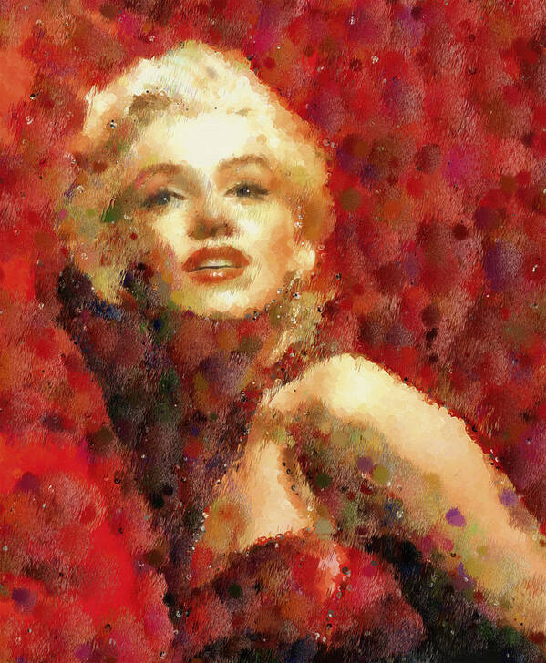 Marilyn Monroe Art Print featuring the painting Marilyn Monroe Pop Art Portrait by Georgiana Romanovna