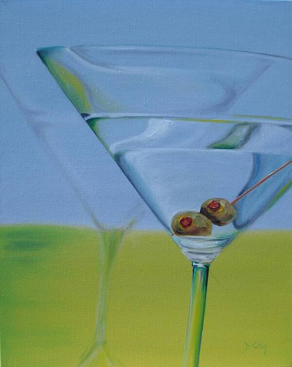 Martini Art Print featuring the painting Martini Time by Donna Tuten