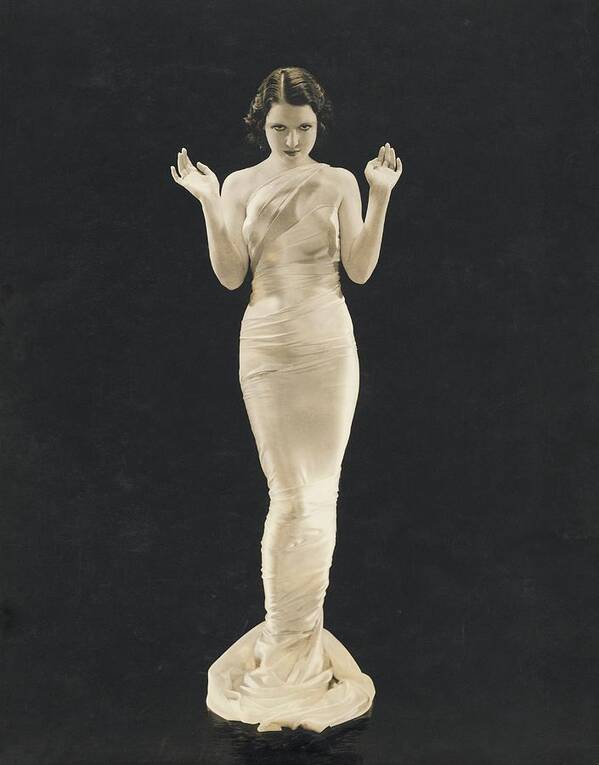 Beauty Art Print featuring the photograph Mary Jo Engers Wrapped In Fabric by Edward Steichen