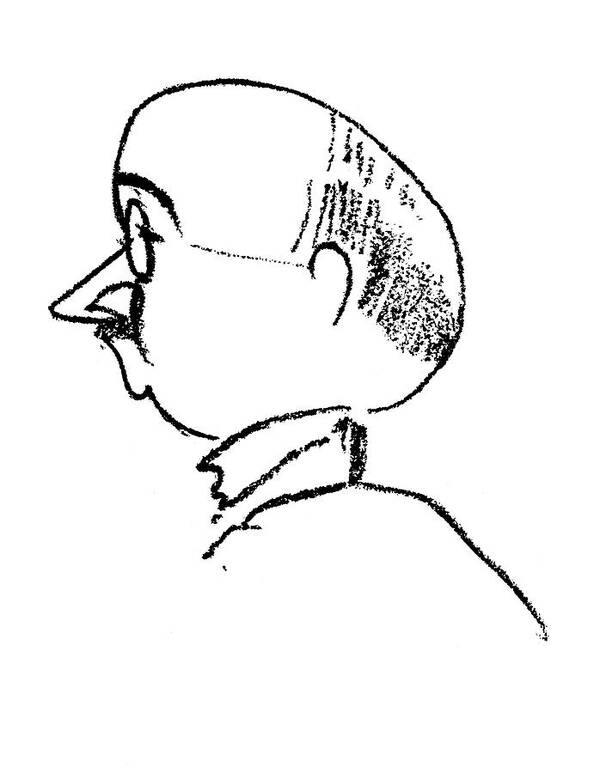 1924 Art Print featuring the drawing Max Eitingon (1881-1943) by Granger