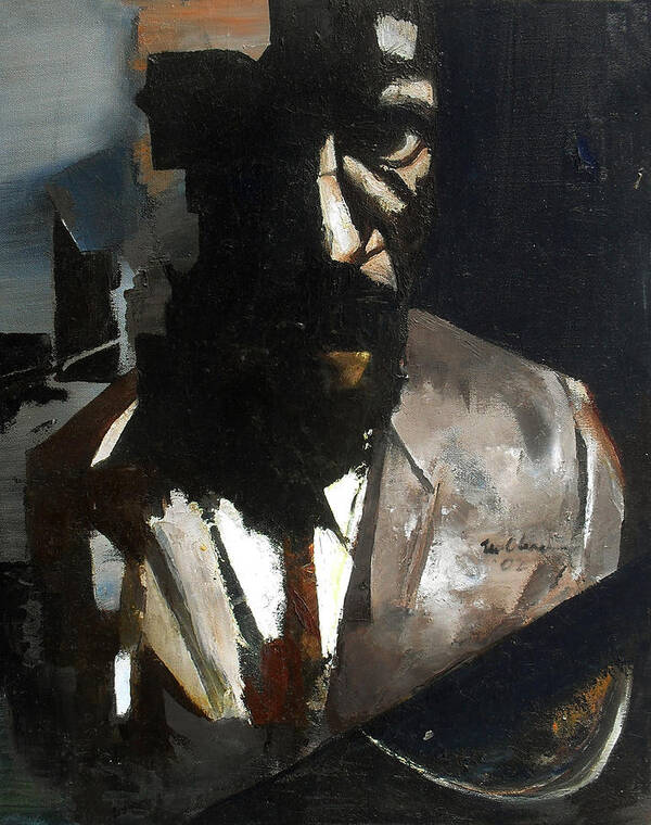 Thelonious Monk Jazz Piano Portrait Art Print featuring the painting Monk by Martel Chapman