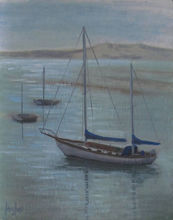 Morro Bay Art Print featuring the painting Morro Bay by Kevin Hughes