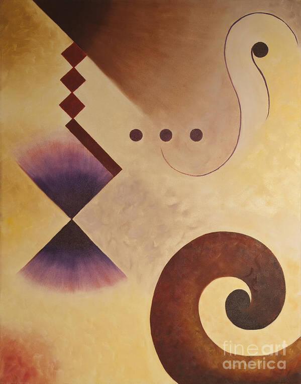 Abstract Art Print featuring the painting Musical Journey I by Teri Atkins Brown