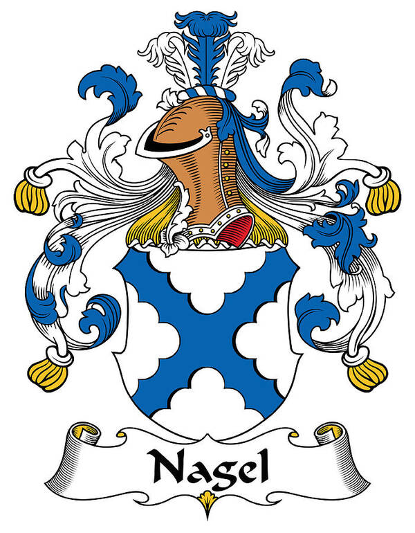 Nagel Art Print featuring the digital art Nagel Coat of Arms German by Heraldry