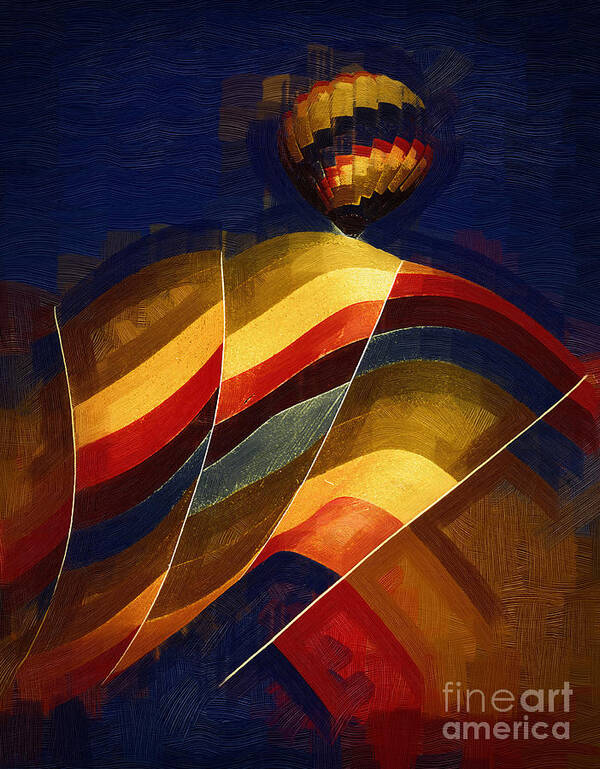 Hot Air Balloons Art Print featuring the digital art Next To Go by Kirt Tisdale