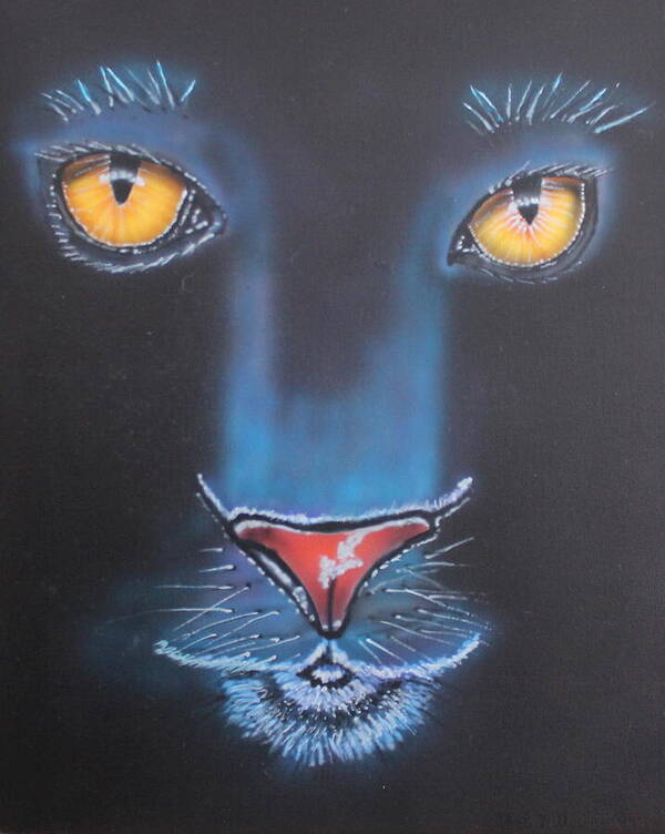Night Painting Art Print featuring the painting Night Eyes by Bob Williams