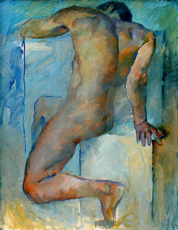 Nude Art Print featuring the painting Nu 2 by Valeriy Mavlo