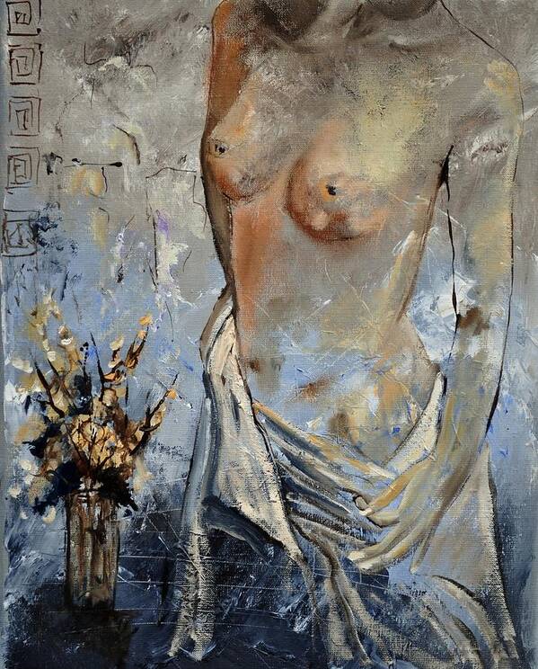 Nude Art Print featuring the painting Nude 454111 by Pol Ledent