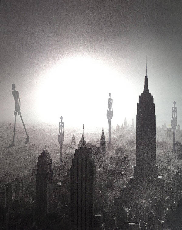 Nyc Ala Giacometti Art Print featuring the photograph NYC ala Giacometti by Natasha Marco