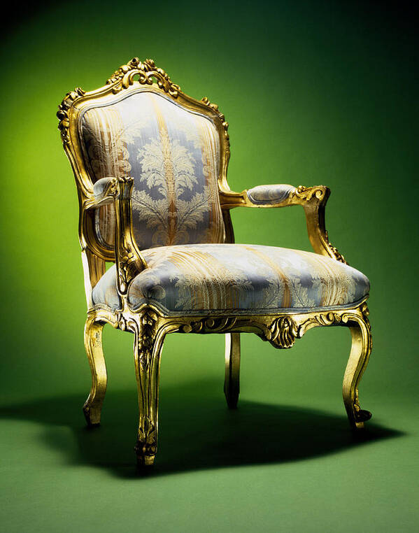 Gilded Art Print featuring the photograph Ornate chair by Nicholas Eveleigh