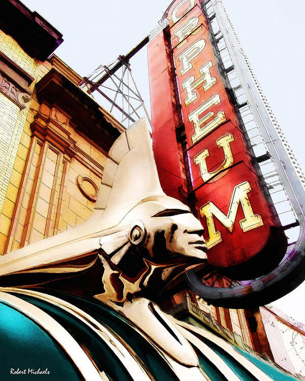 Digital Art Print featuring the photograph Orpheum by Robert Michaels