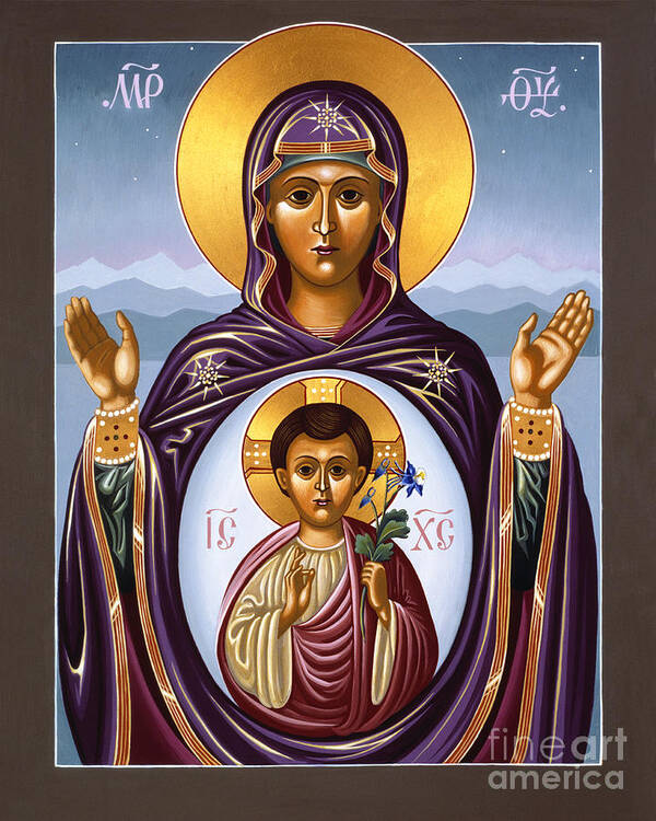 William Hart Mcnichols Art Print featuring the painting Our Lady of the New Advent Gate of Heaven 003 by William Hart McNichols