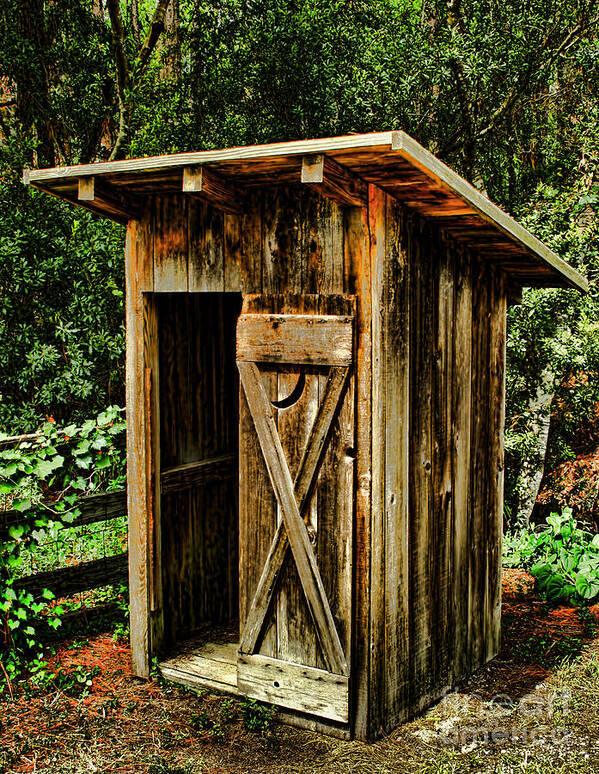 Art Prints Art Print featuring the photograph Outhouse by Dave Bosse
