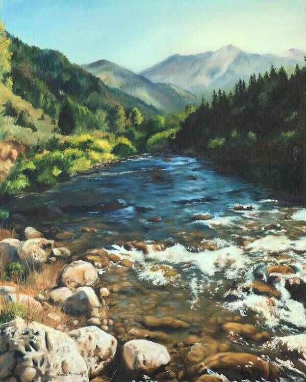 Palisades Creek Art Print featuring the painting Palisades Creek by Lori Brackett