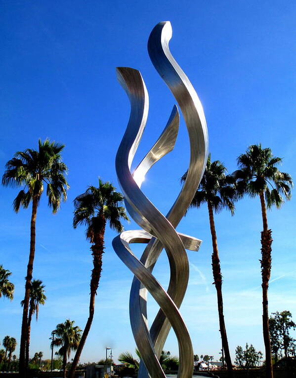 Sculpture Art Print featuring the photograph Palm Desert Sculpture by Randall Weidner