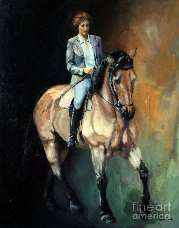Dressage Paintings Art Print featuring the painting Partners by Lisa Owens