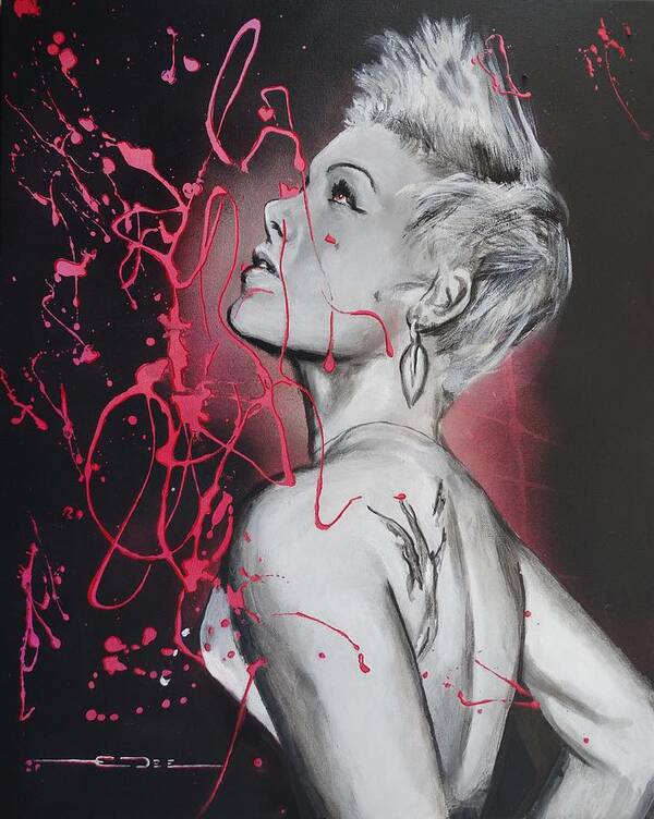 Alecia Beth Moore Art Print featuring the painting Passion In Flight by Eric Dee