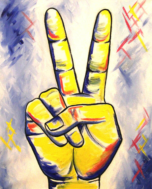 Peace Art Print featuring the painting Peace and Love by Allison Liffman