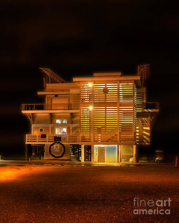 Architecture Art Print featuring the photograph Pier House Restaurant Myrtle Beach by Kathy Baccari