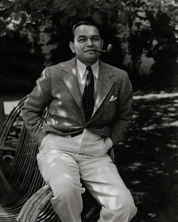 Actor Art Print featuring the photograph Portrait Of Actor Edward G. Robinson by William Bolin