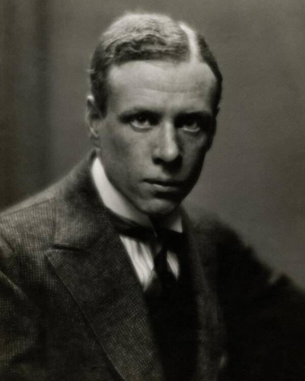 Literary Art Print featuring the photograph Portrait Of Novelist Sinclair Lewis by Arnold Genthe