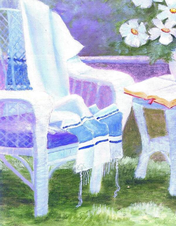 Prayer Art Print featuring the painting Prayer Chair by Kathleen Luther