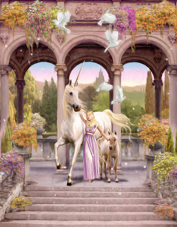 Garry Walton Art Print featuring the photograph Princess of the Unicorns Variant 1 by MGL Meiklejohn Graphics Licensing