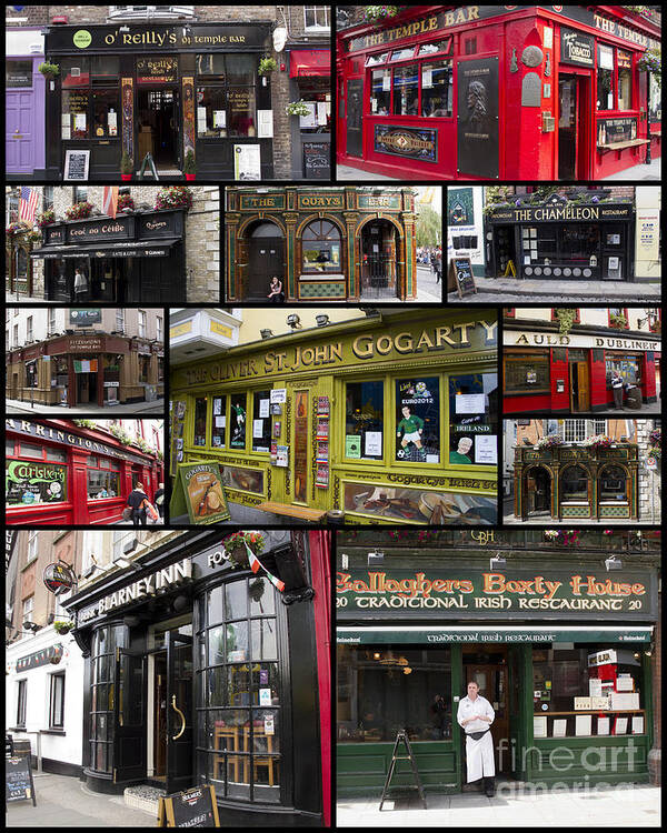 Pubs Art Print featuring the photograph Pubs of Dublin by David Smith