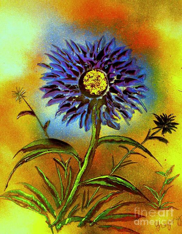 Painting Art Print featuring the painting Purple Petals by Greg Moores