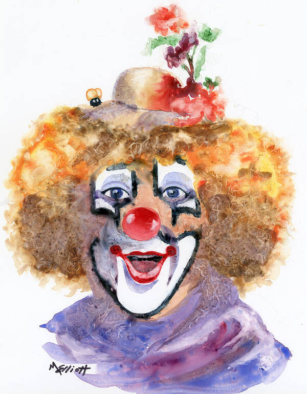 Happy Art Print featuring the painting Put on a Happy Face by Marsha Elliott