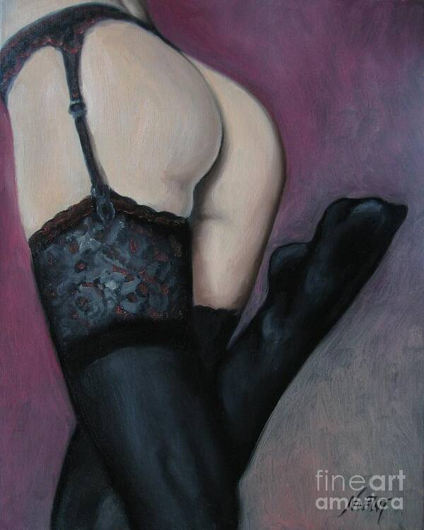 Noewi Art Print featuring the painting Racy Lacy by Jindra Noewi