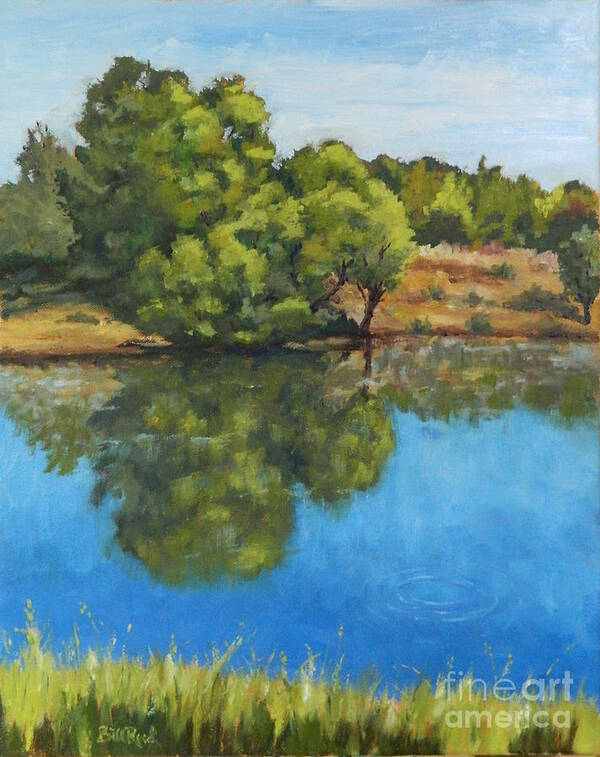 Landscape Art Print featuring the painting Reflections On The River by William Reed