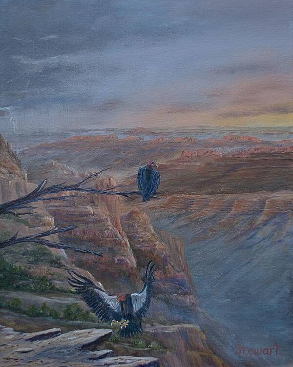 Landscapes Art Print featuring the painting Return Of The Condor by William Stewart