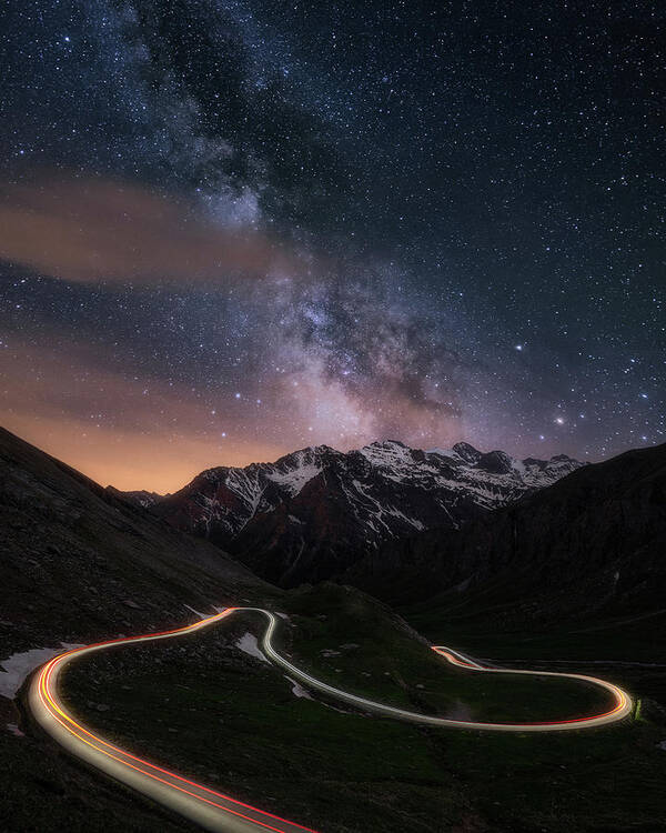 Milkyway Art Print featuring the photograph Road To The Stars by Mattia Bertaina