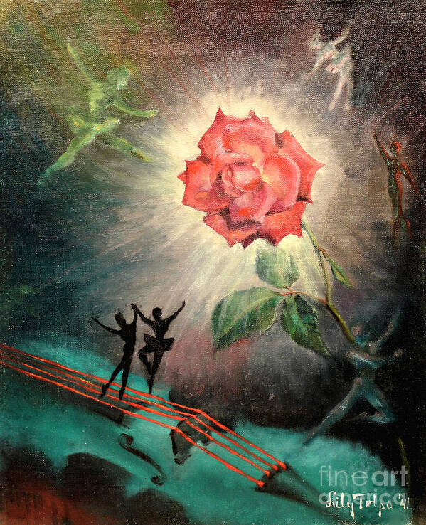 1940s Art Print featuring the painting Rose Concerto 1941 by Art By Tolpo Collection