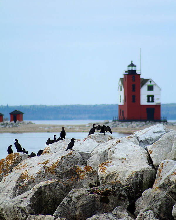 Hovind Art Print featuring the photograph Round Island Passage Lighthouse by Scott Hovind