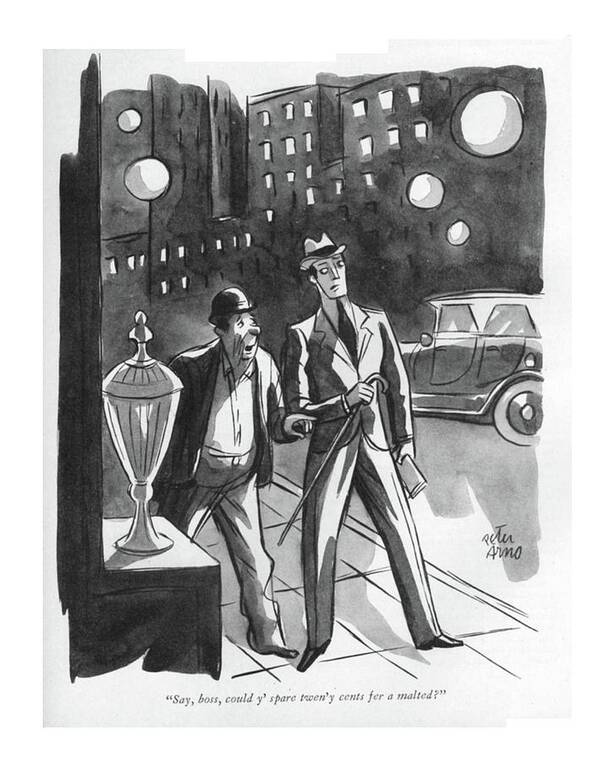 102193 Par Peter Arno Art Print featuring the drawing Say, Boss by Peter Arno