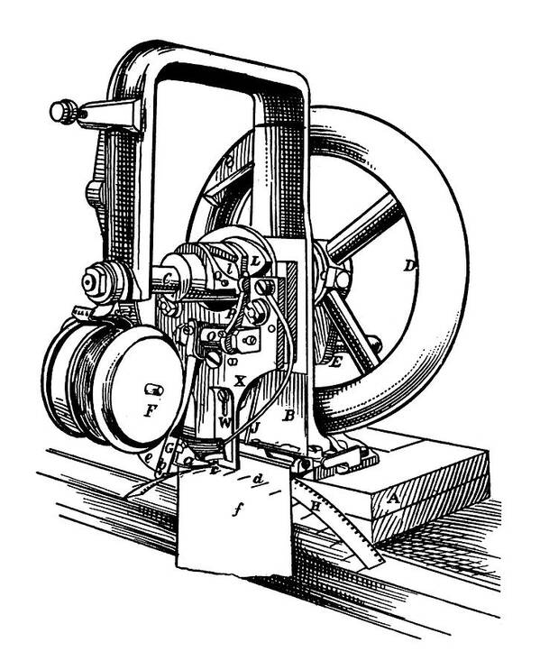 1846 Art Print featuring the painting Sewing Machine, 1846 by Granger