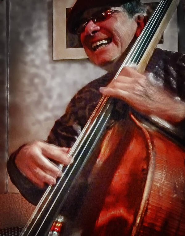Don Prell Art Print featuring the photograph Smiling Bass Player by Jessica Levant